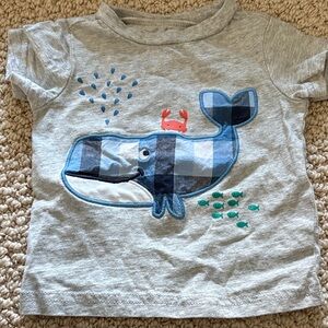 Gray Whale Tee for Baby 3-6 Months